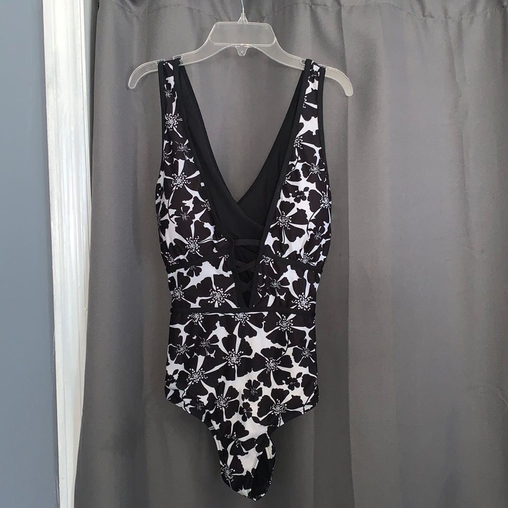 One Piece Floral Bathing Suit